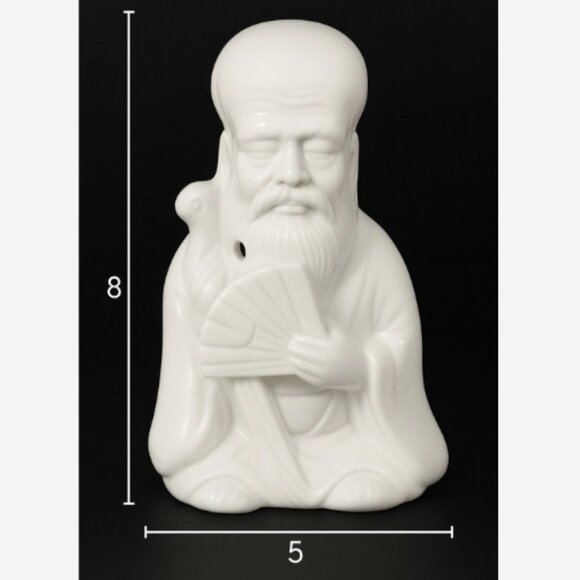 Vintage Benihana Tiki Mugs Pair Shogun & Geisha White Porcelain China 1970s - Picture 3 of 5